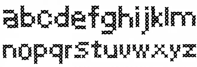 CrossSew Regular 字体 小写
