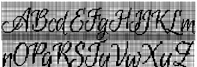 CrossStitchScriptPersonal Use फ़ॉन्ट अपरकेस