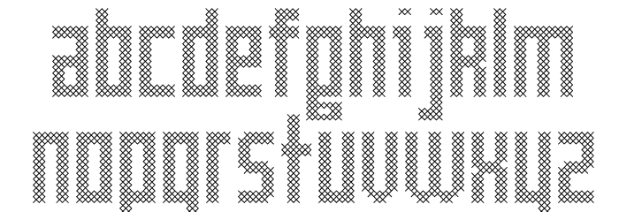 Cross Font LOWERCASE