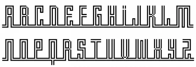 Crossbar Шрифта ВЕРХНИЙ