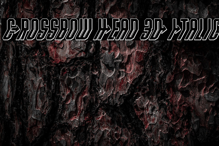 Crossbow Head 3D Italic Example 1
