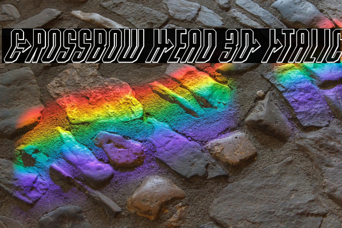 Crossbow Head 3D Italic Example 2