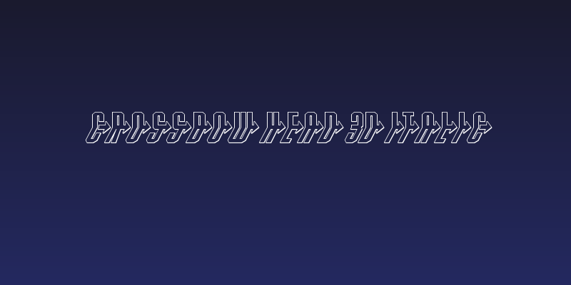 Crossbow Head 3D Italic Social Header