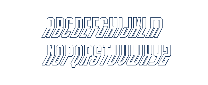 Crossbow Head 3D Italic Lowercase