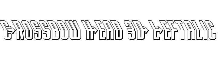 Crossbow Head 3D Leftalic  Скачать бесплатные шрифты