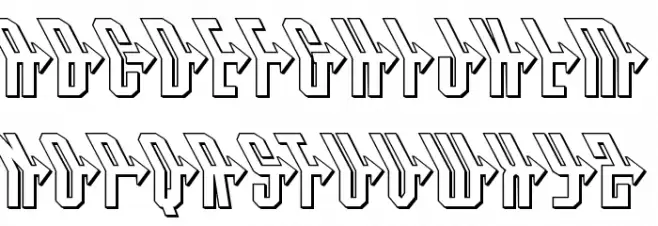 Crossbow Head 3D Leftalic Schriftart Groß