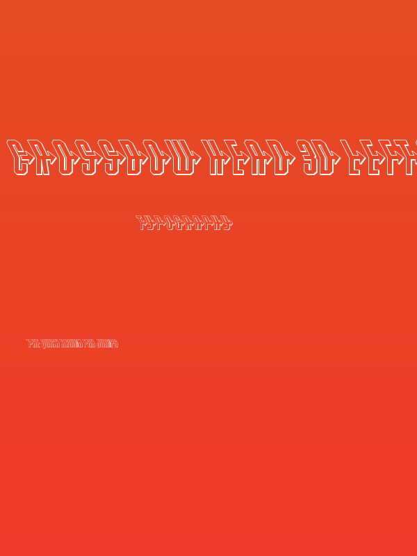 Crossbow Head 3D Leftalic Poster