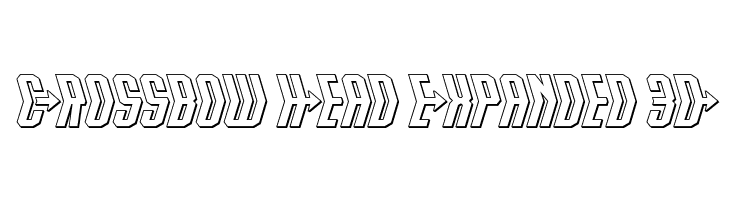 Crossbow Head Expanded 3D  नि: शुल्क फ़ॉन्ट्स डाउनलोड