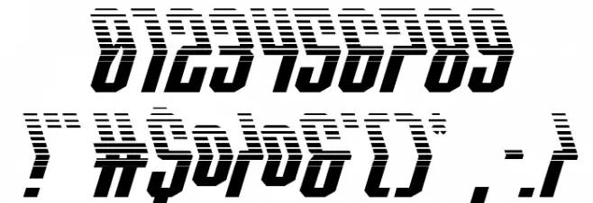 Crossbow Head Expanded Half Font OTHER CHARS