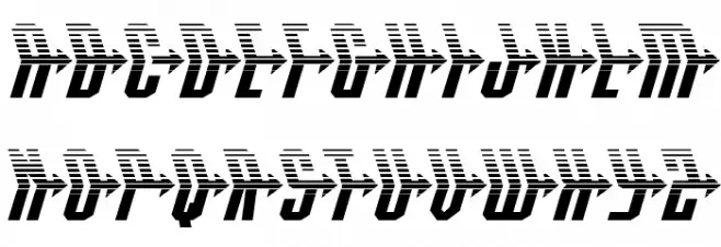 Crossbow Head Expanded Half फ़ॉन्ट अपरकेस