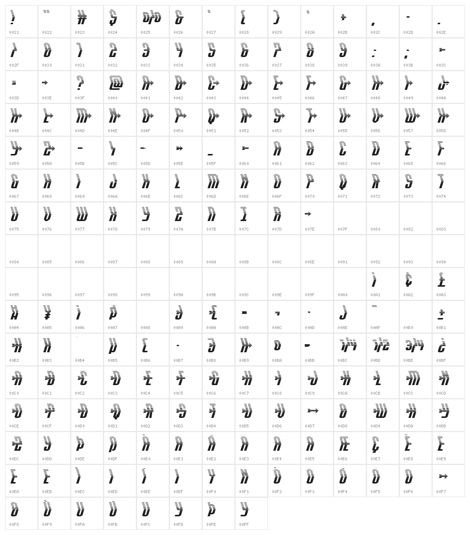 Crossbow Head Expanded Half Character Map