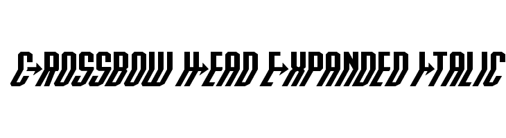 Crossbow Head Expanded Italic  font caratteri gratis