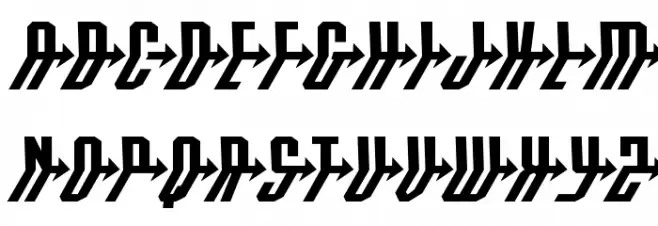 Crossbow Head Expanded Italic फ़ॉन्ट अपरकेस