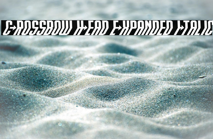 Crossbow Head Expanded Italic Example 1