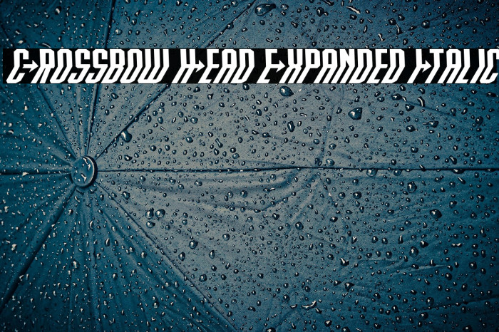 Crossbow Head Expanded Italic Example 2