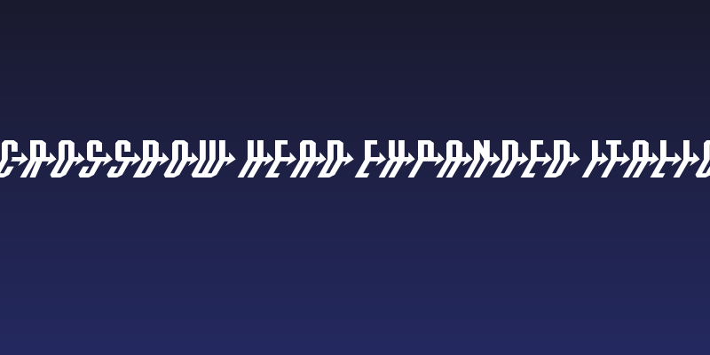Crossbow Head Expanded Italic Social Header