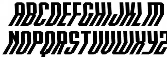 Crossbow Head Expanded Italic Шрифта строчной