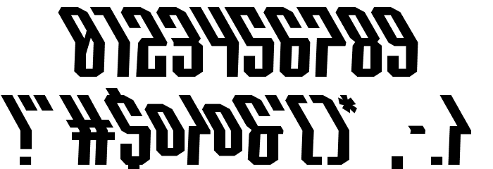Crossbow Head Expanded Leftal Font OTHER CHARS
