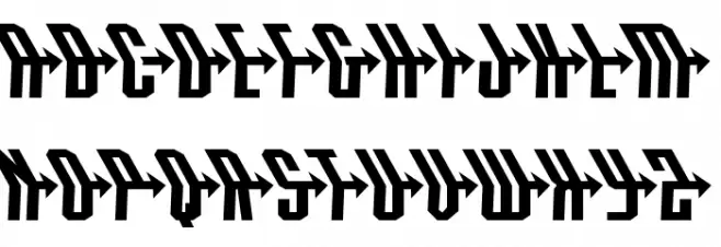 Crossbow Head Expanded Leftal Schriftart Groß