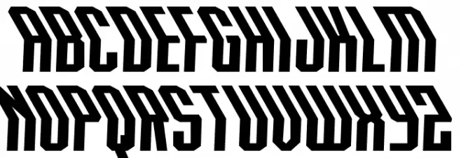 Crossbow Head Expanded Leftal Fonte MINÚSCULAS