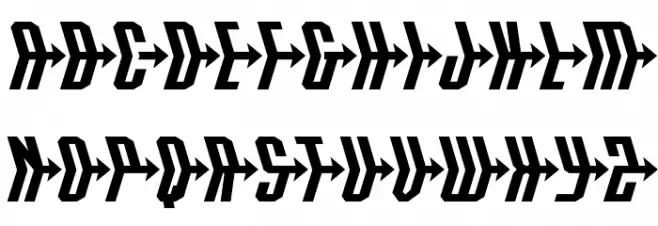 Crossbow Head Expanded Fonte MAIÚSCULAS