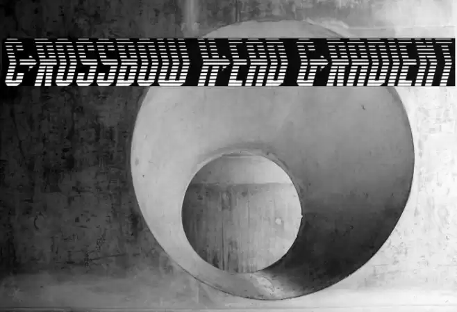 Crossbow Head Gradient Font examples