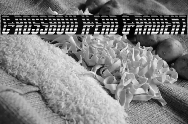 Crossbow Head Gradient Font examples