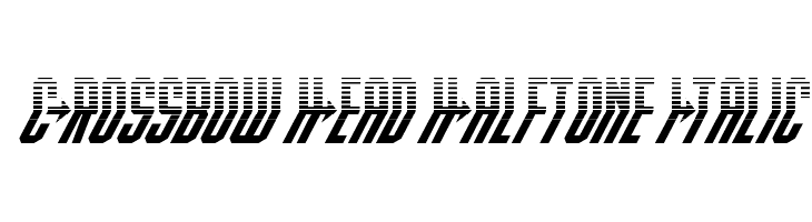 Crossbow Head Halftone Italic  font caratteri gratis