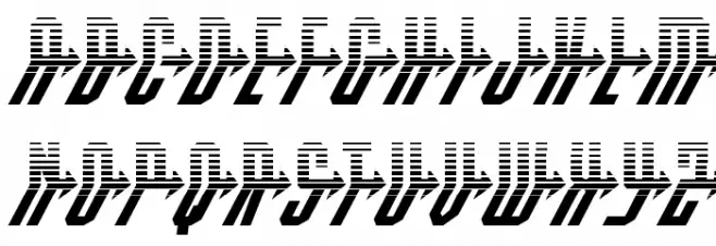 Crossbow Head Halftone Italic Polices MAJUSCULES