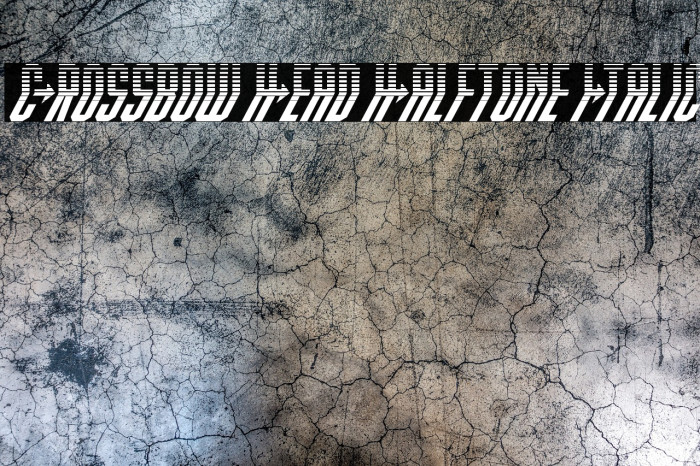 Crossbow Head Halftone Italic Example 3