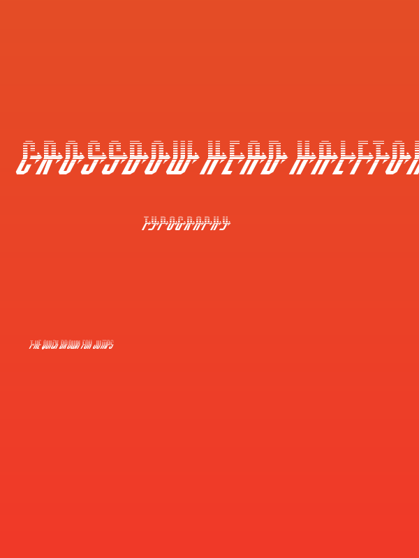 Crossbow Head Halftone Italic Poster