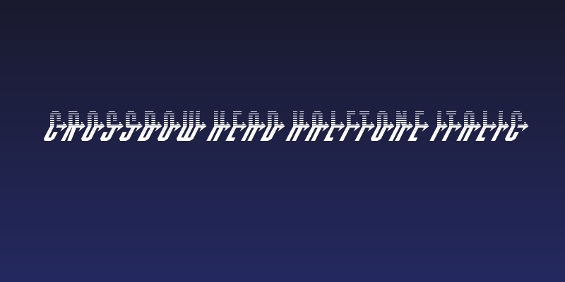 Crossbow Head Halftone Italic Social Header
