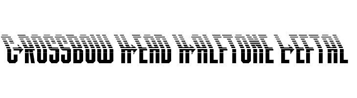 Crossbow Head Halftone Leftal  フリーフォントのダウンロード
