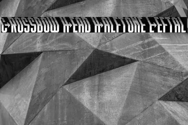 Crossbow Head Halftone Leftal Font examples