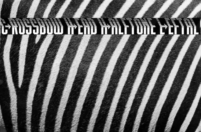 Crossbow Head Halftone Leftal Font examples