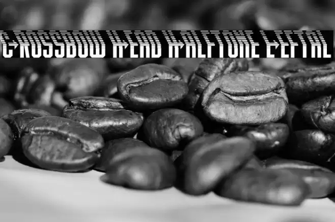 Crossbow Head Halftone Leftal Font examples