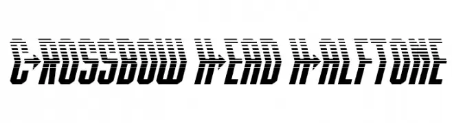 Crossbow Head Halftone  Free Fonts Download