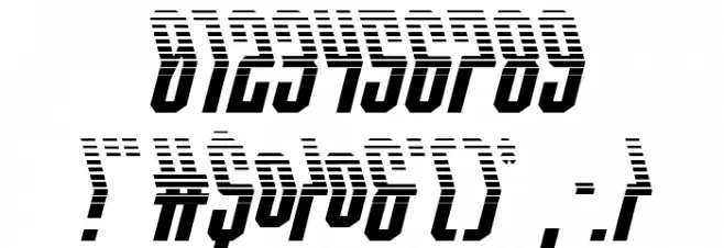 Crossbow Head Halftone Font OTHER CHARS