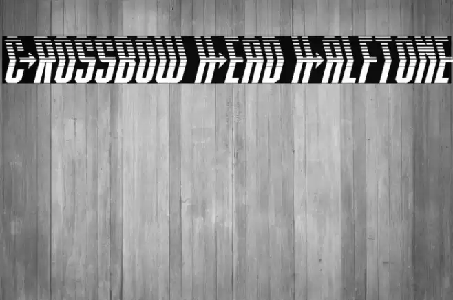 Crossbow Head Halftone Font examples