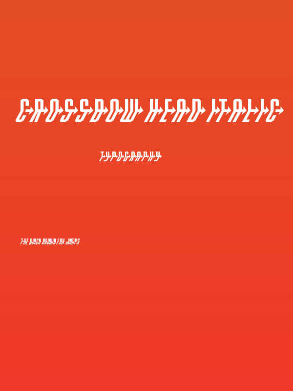 Crossbow Head Italic Poster