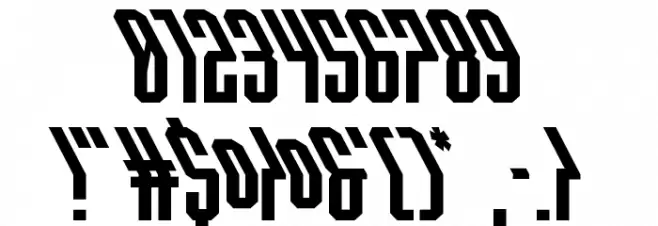 Crossbow Head Leftalic Font OTHER CHARS