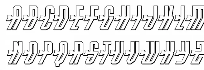 Crossbow Shaft 3D Italic Schriftart Groß
