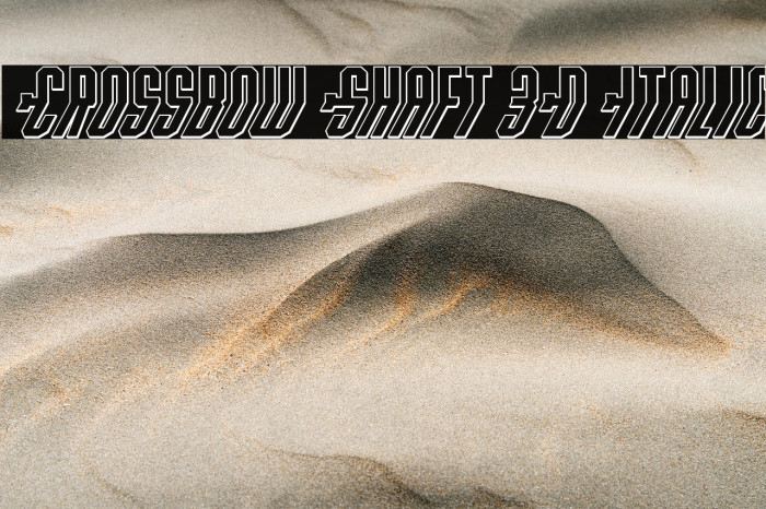Crossbow Shaft 3D Italic Example 2