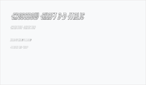 Crossbow Shaft 3D Italic Business Card