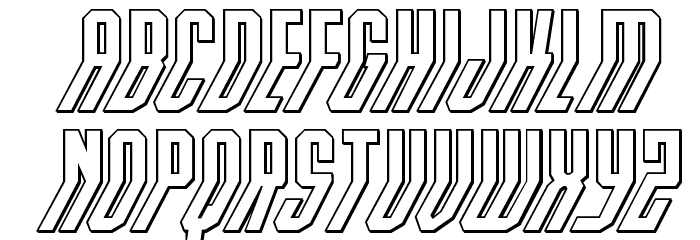 Crossbow Shaft 3D Italic Font LOWERCASE