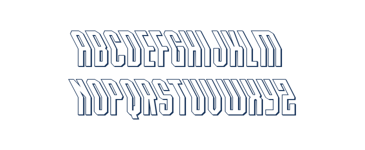 Crossbow Shaft 3D Leftalic Lowercase