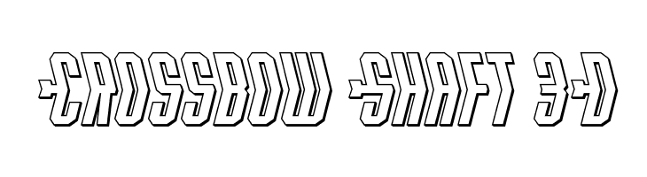 Crossbow Shaft 3D  Скачать бесплатные шрифты