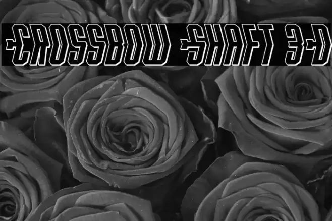 Crossbow Shaft 3D Font examples