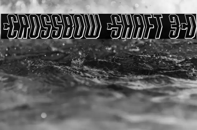 Crossbow Shaft 3D Font examples