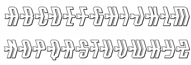 Crossbow Shaft Expanded 3D 字体 大写